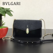 Bvlgari原單-0021-02 寶格麗意大利最高級定制魔鬼珍珠魚配光面小牛皮斜背包