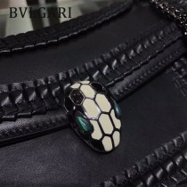 Bvlgari原單-38701-03 寶格麗原單時尚新款外出百搭胎牛皮蛇頭包