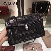 Bvlgari原單-38701-03 寶格麗原單時尚新款外出百搭胎牛皮蛇頭包