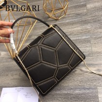 BVLGARI 38330-3 最新衍縫網格設計原單全銅五金大號手提單肩包