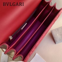 BVLGARI 38330-5 專櫃新品衍縫網格設計原單彩色蛇頭扣手提單肩包