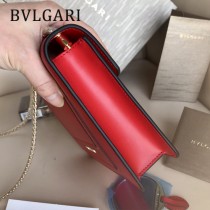 BVLGARI 35107-2 人氣新品原單胎牛皮鏈條鎖扣設計單肩斜挎包