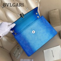 BVLGARI 35362-9 歐洲限量版原單意大利蜥蜴紋彩色蛇頭單肩斜挎包