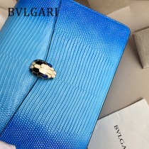 BVLGARI 35362-9 歐洲限量版原單意大利蜥蜴紋彩色蛇頭單肩斜挎包