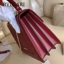 BVLGARI 38330-5 專櫃新品衍縫網格設計原單彩色蛇頭扣手提單肩包