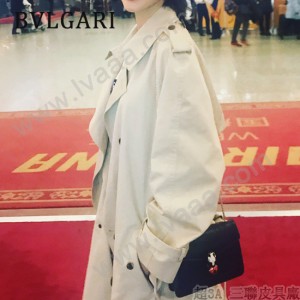 Bvlgari0016-2 全新情人節限定原單紅心琺瑯裝飾蛇頭扣單肩斜挎包
