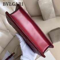 BVLGARI 38102-12 潮流新品衍縫網格設計原單黃銅蛇頭扣單肩斜挎包