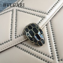 BVLGARI 38330-2 最新衍縫網格設計原單全銅五金大號手提單肩包