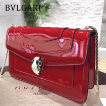 BVLGARI 38102-3 人氣新品女士原單漆皮純銅五金彩色蛇頭扣小號單肩斜跨包