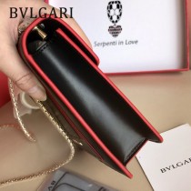 Bvlgari0016-2 全新情人節限定原單紅心琺瑯裝飾蛇頭扣單肩斜挎包