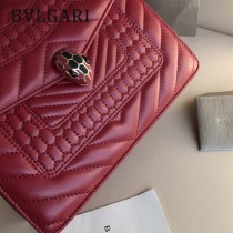 BVLGARI 38330-5 專櫃新品衍縫網格設計原單彩色蛇頭扣手提單肩包