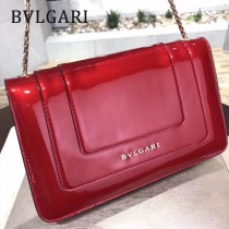 BVLGARI 38102-3 人氣新品女士原單漆皮純銅五金彩色蛇頭扣小號單肩斜跨包