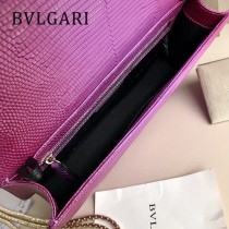 BVLGARI 37044-4 高貴奢侈Seprentl Forever原單意大利蜥蜴紋彩色蛇頭扣手拿晚宴包