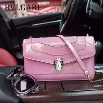 BVLGARI 38102-4 人氣新品女士原單漆皮純銅五金彩色蛇頭扣小號單肩斜跨包