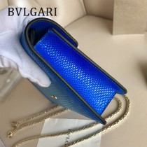 BVLGARI 37044-3 高貴奢侈Seprentl Forever原單意大利蜥蜴紋彩色蛇頭扣手拿晚宴包