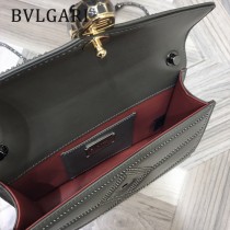 BVLGARI 38102-11 潮流新品衍縫網格設計原單黃銅蛇頭扣單肩斜挎包