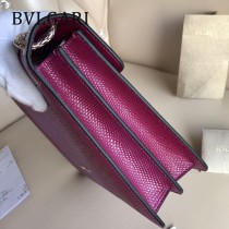 BVLGARI 35362-10 歐洲限量版原單意大利蜥蜴紋彩色蛇頭單肩斜挎包