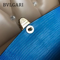 BVLGARI 35362-9 歐洲限量版原單意大利蜥蜴紋彩色蛇頭單肩斜挎包