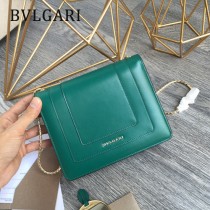 BVLGARI 35107-3 人氣新品原單胎牛皮鏈條鎖扣設計單肩斜挎包