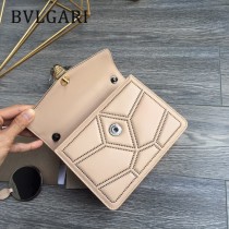 BVLGARI 35107-6 專櫃新品原單縫網格系列搭配全銅五金蛇頭琺瑯扣單肩斜挎包