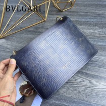 BVLGARI 35362-8 歐洲限量版原單意大利蜥蜴紋彩色蛇頭單肩斜挎包