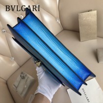 BVLGARI 35362-9 歐洲限量版原單意大利蜥蜴紋彩色蛇頭單肩斜挎包