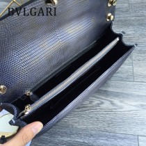 BVLGARI 35362-8 歐洲限量版原單意大利蜥蜴紋彩色蛇頭單肩斜挎包