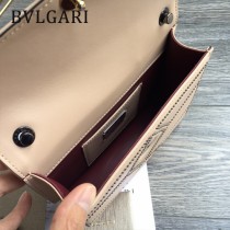 BVLGARI 35107-6 專櫃新品原單縫網格系列搭配全銅五金蛇頭琺瑯扣單肩斜挎包