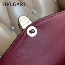 BVLGARI 38330-5 專櫃新品衍縫網格設計原單彩色蛇頭扣手提單肩包