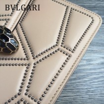 BVLGARI 35107-6 專櫃新品原單縫網格系列搭配全銅五金蛇頭琺瑯扣單肩斜挎包