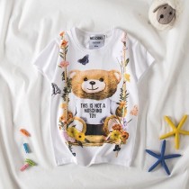 moschino秋千熊男女寶寶兒童短袖T恤