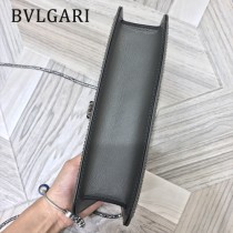 BVLGARI 38102-11 潮流新品衍縫網格設計原單黃銅蛇頭扣單肩斜挎包