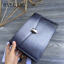 BVLGARI 35362-8 歐洲限量版原單意大利蜥蜴紋彩色蛇頭單肩斜挎包
