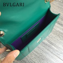 BVLGARI 35107-3 人氣新品原單胎牛皮鏈條鎖扣設計單肩斜挎包