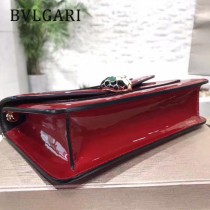 BVLGARI 38102-3 人氣新品女士原單漆皮純銅五金彩色蛇頭扣小號單肩斜跨包