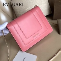 BVLGARI 35107-5 人氣新品原單胎牛皮鏈條鎖扣設計單肩斜挎包