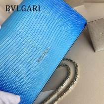 BVLGARI 37044-3 高貴奢侈Seprentl Forever原單意大利蜥蜴紋彩色蛇頭扣手拿晚宴包