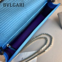 BVLGARI 37044-3 高貴奢侈Seprentl Forever原單意大利蜥蜴紋彩色蛇頭扣手拿晚宴包