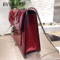 BVLGARI 38102-3 人氣新品女士原單漆皮純銅五金彩色蛇頭扣小號單肩斜跨包