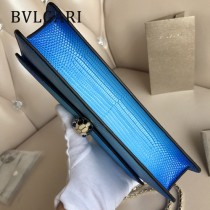 BVLGARI 37044-3 高貴奢侈Seprentl Forever原單意大利蜥蜴紋彩色蛇頭扣手拿晚宴包