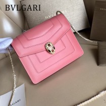 BVLGARI 35107-5 人氣新品原單胎牛皮鏈條鎖扣設計單肩斜挎包