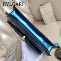 BVLGARI 37044-5 高端時尚原單漆皮全銅五金彩色蛇頭扣手拿晚宴包