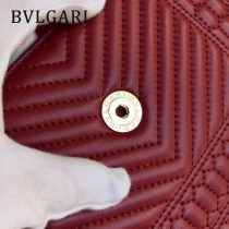 BVLGARI 35362-3 專櫃新品衍縫網格設計原單蛇頭琺瑯扣單肩斜挎包