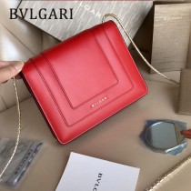 BVLGARI 35107-2 人氣新品原單胎牛皮鏈條鎖扣設計單肩斜挎包