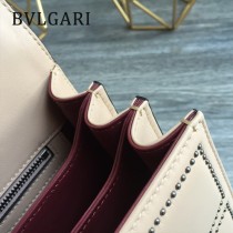 BVLGARI 38330-2 最新衍縫網格設計原單全銅五金大號手提單肩包