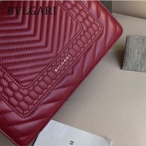 BVLGARI 35362-3 專櫃新品衍縫網格設計原單蛇頭琺瑯扣單肩斜挎包