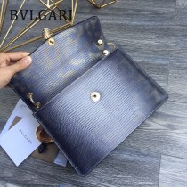 BVLGARI 35362-8 歐洲限量版原單意大利蜥蜴紋彩色蛇頭單肩斜挎包