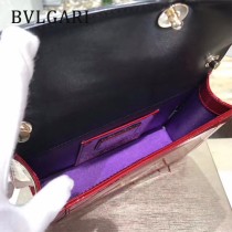 BVLGARI 38102-3 人氣新品女士原單漆皮純銅五金彩色蛇頭扣小號單肩斜跨包