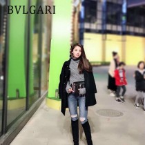 Bvlgari0016-2 全新情人節限定原單紅心琺瑯裝飾蛇頭扣單肩斜挎包