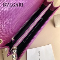 BVLGARI 35362-10 歐洲限量版原單意大利蜥蜴紋彩色蛇頭單肩斜挎包